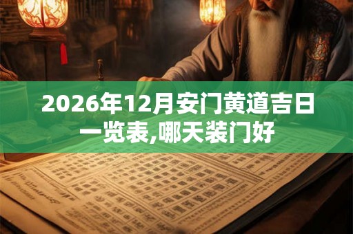 2026年12月安门黄道吉日一览表,哪天装门好