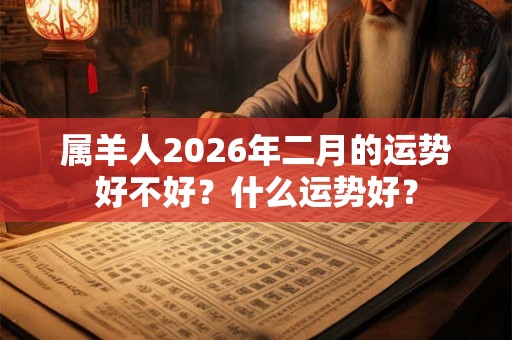 属羊人2026年二月的运势好不好？什么运势好？