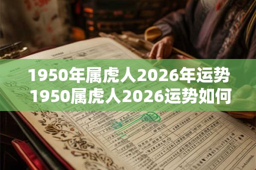1950年属虎人2026年运势 1950属虎人2026运势如何