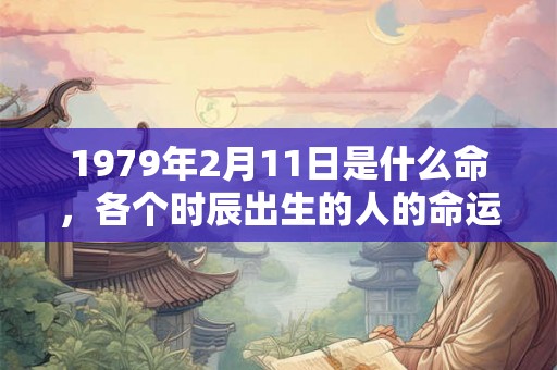 1979年2月11日是什么命，各个时辰出生的人的命运