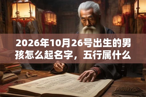 2026年10月26号出生的男孩怎么起名字，五行属什么