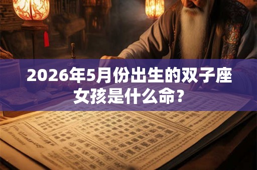 2026年5月份出生的双子座女孩是什么命? 2026年5月份出生的双子座女孩是什么命?