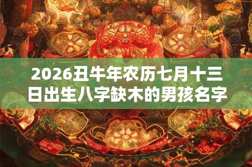 2026丑牛年农历七月十三日出生八字缺木的男孩名字