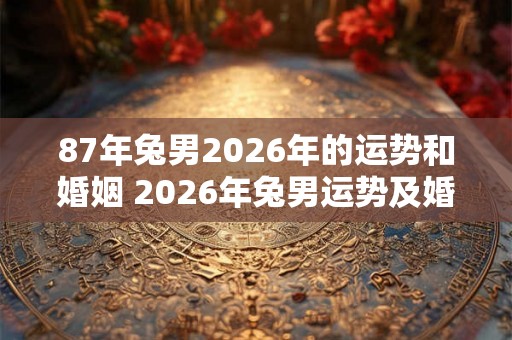 87年兔男2026年的运势和婚姻 2026年兔男运势及婚姻如何