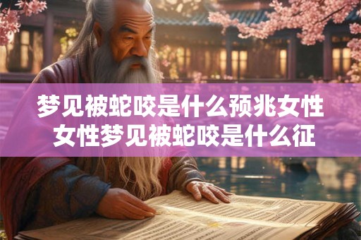 梦见被蛇咬是什么预兆女性 女性梦见被蛇咬是什么征兆