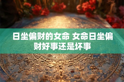 日坐偏财的女命 女命日坐偏财好事还是坏事