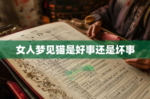 女人梦见猫是好事还是坏事