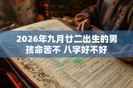 2026年九月廿二出生的男孩命苦不 八字好不好