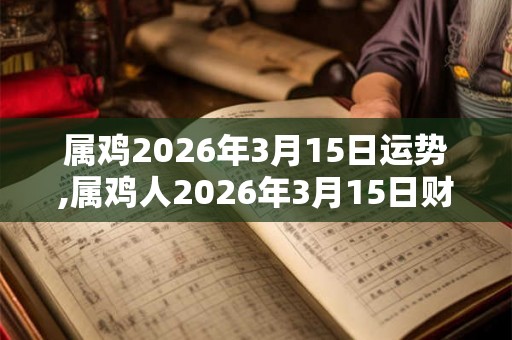 属鸡2026年3月15日运势,属鸡人2026年3月15日财运,生肖鸡2026年3月15日运势 属鸡2026年3月15日运势,属鸡人2026年3月15日财运,生肖鸡2026年3月15日运势