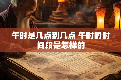 午时是几点到几点 午时的时间段是怎样的