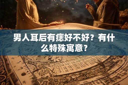 男人耳后有痣好不好？有什么特殊寓意？