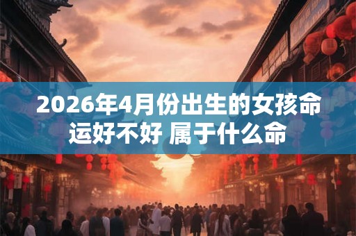 2026年4月份出生的女孩命运好不好 属于什么命 2026年4月份出生的女孩命运好不好 属于什么命