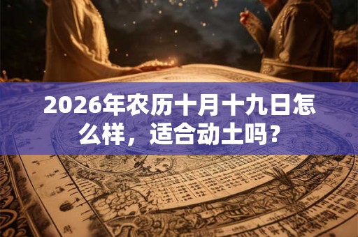 2026年农历十月十九日怎么样,适合动土吗? 2026年农历十月十九日怎么样,适合动土吗?
