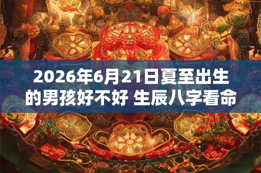 2026年6月21日夏至出生的男孩好不好 生辰八字看命