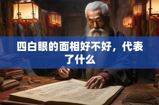 四白眼的面相好不好，代表了什么