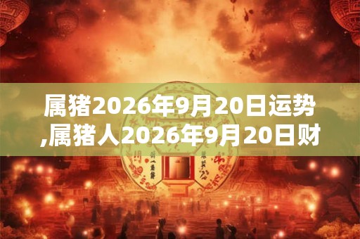 属猪2026年9月20日运势,属猪人2026年9月20日财运,生肖猪2026年9月20日运势