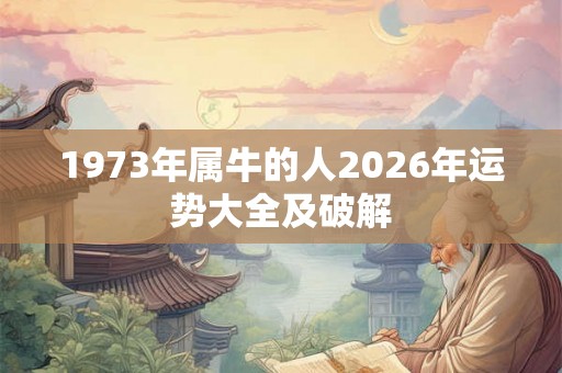 1973年属牛的人2026年运势大全及破解
