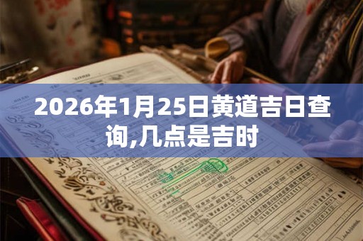 2026年1月25日黄道吉日查询,几点是吉时 2026年1月25日黄道吉日查询,几点是吉时
