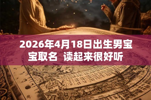 2026年4月18日出生男宝宝取名  读起来很好听