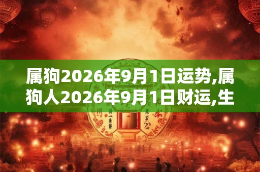属狗2026年9月1日运势,属狗人2026年9月1日财运,生肖狗2026年9月1日运势