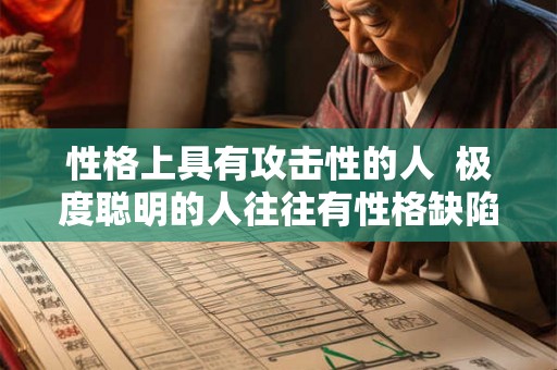 性格上具有攻击性的人  极度聪明的人往往有性格缺陷