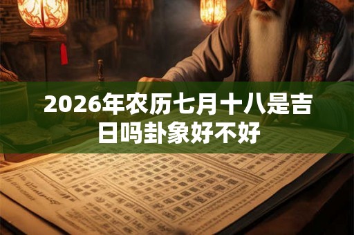 2026年农历七月十八是吉日吗卦象好不好