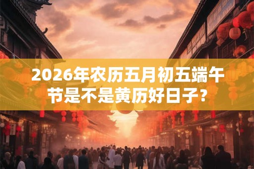 2026年农历五月初五端午节是不是黄历好日子？