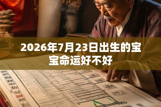 2026年7月23日出生的宝宝命运好不好