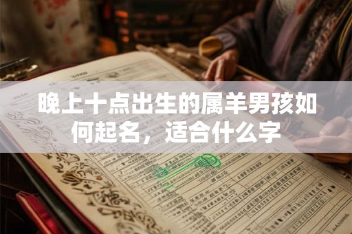 晚上十点出生的属羊男孩如何起名，适合什么字