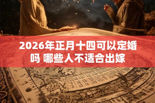 2026年正月十四可以定婚吗 哪些人不适合出嫁