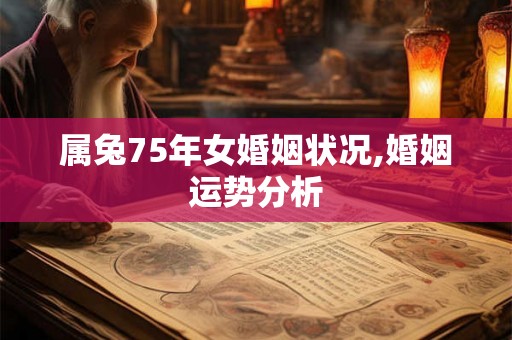 属兔75年女婚姻状况,婚姻运势分析 属兔75年女婚姻状况,婚姻运势分析