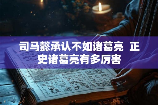 司马懿承认不如诸葛亮  正史诸葛亮有多厉害