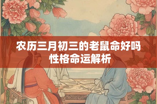 农历三月初三的老鼠命好吗 性格命运解析