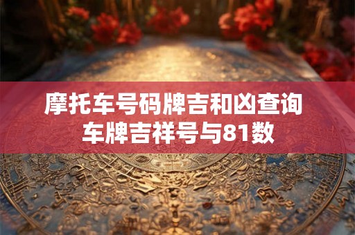 摩托车号码牌吉和凶查询 车牌吉祥号与81数