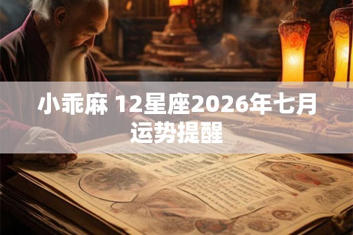 小乖麻 12星座2026年七月运势提醒