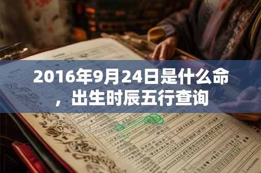 2016年9月24日是什么命，出生时辰五行查询