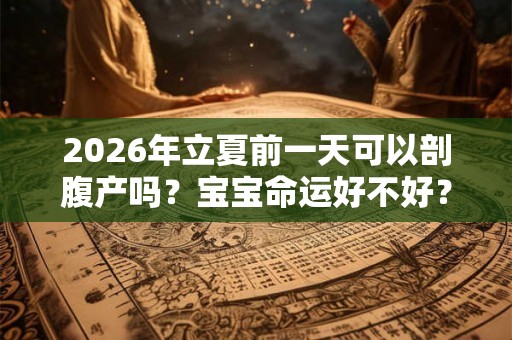 2026年立夏前一天可以剖腹产吗？宝宝命运好不好？
