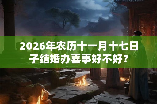 2026年农历十一月十七日子结婚办喜事好不好？
