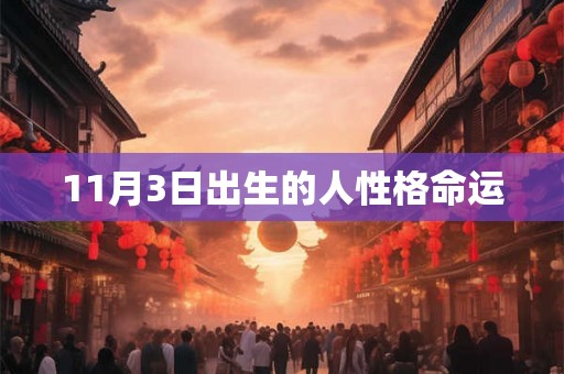 11月3日出生的人性格命运