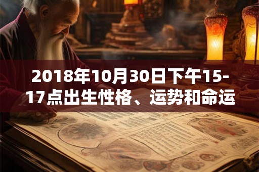 2018年10月30日下午15-17点出生性格、运势和命运