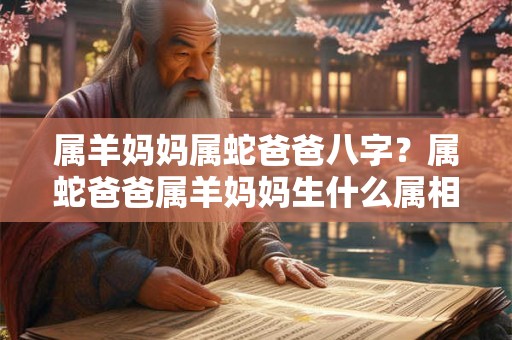 属羊妈妈属蛇爸爸八字？属蛇爸爸属羊妈妈生什么属相孩子