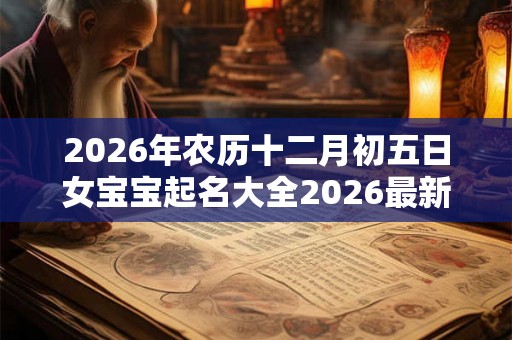 2026年农历十二月初五日女宝宝起名大全2026最新版 2026年农历十二月初五日女宝宝起名大全2026最新版