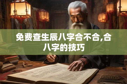 免费查生辰八字合不合,合八字的技巧