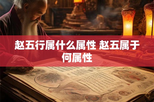 赵五行属什么属性 赵五属于何属性