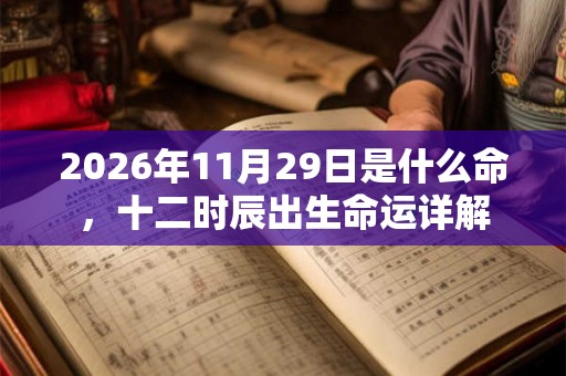 2026年11月29日是什么命，十二时辰出生命运详解