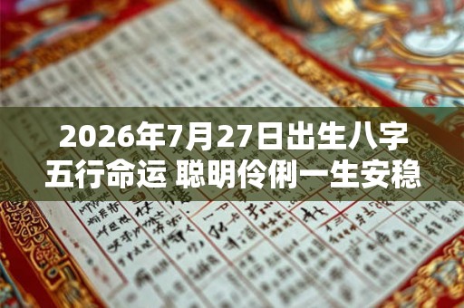 2026年7月27日出生八字五行命运 聪明伶俐一生安稳