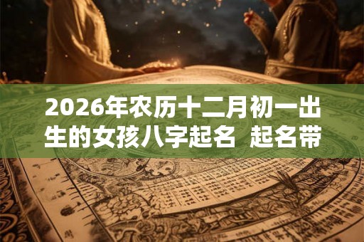 2026年农历十二月初一出生的女孩八字起名  起名带什么字最好