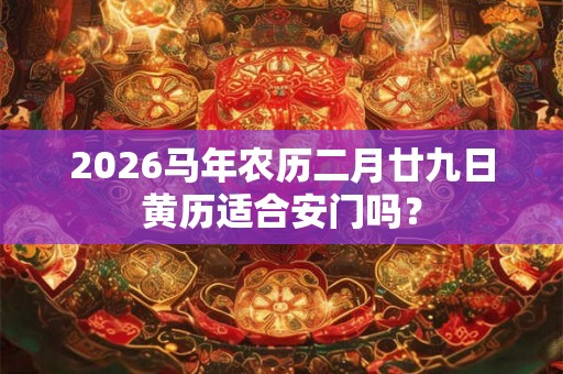 2026马年农历二月廿九日黄历适合安门吗？
