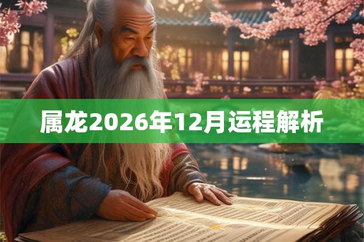 属龙2026年12月运程解析 属龙2026年12月运程解析