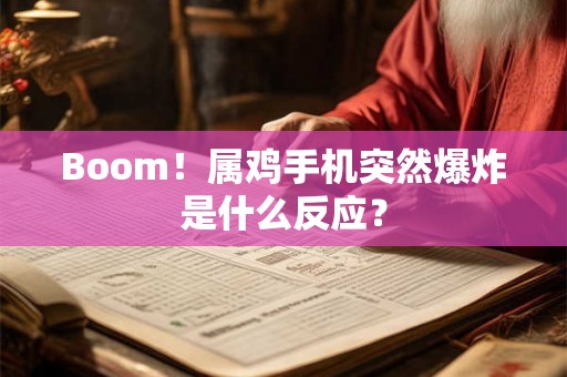 Boom！属鸡手机突然爆炸是什么反应？
